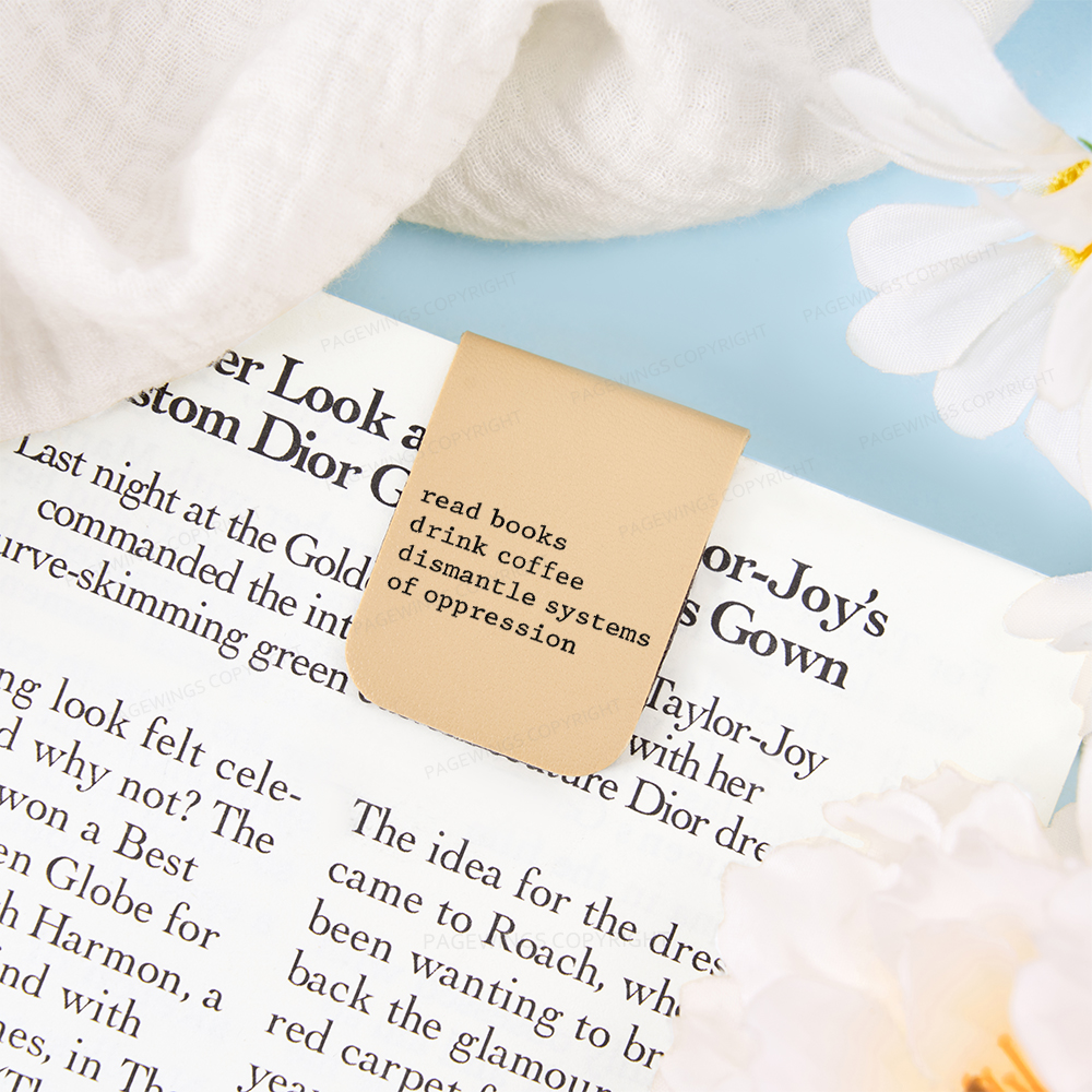 Pagewings Read Books Drink Coffee Dismantle Magnetic Bookmark