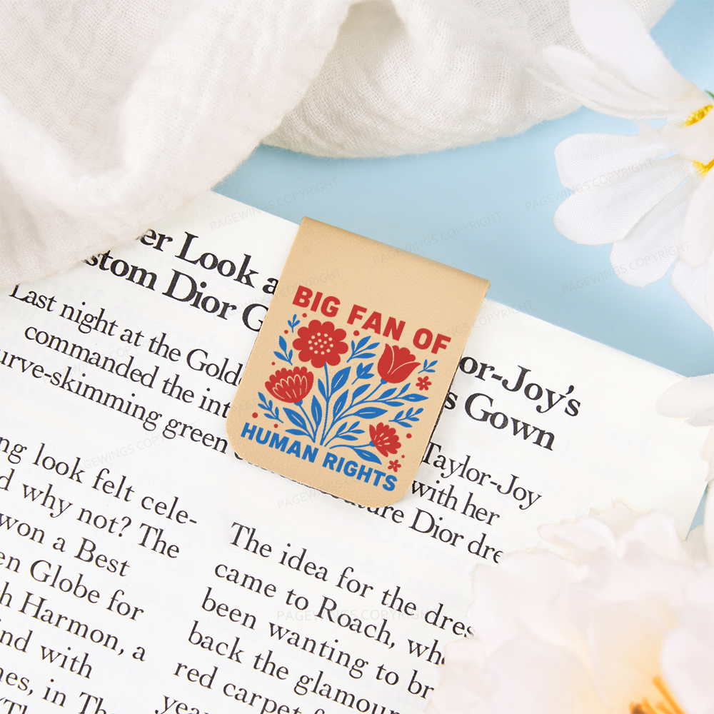 Pagewings Big Fan Of Human Rights  Magnetic Bookmark