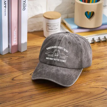 Pagewings Dinosaurs Didn't Read Washed Cap