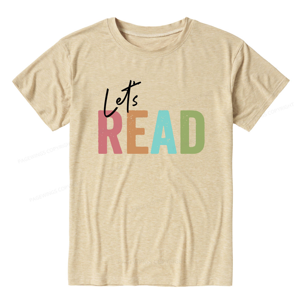 Pagewings Soft Let's Read Unisex Heather T-Shirt