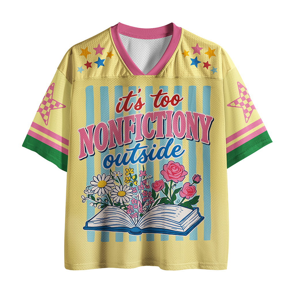 Pagewings It's Too Nonfictiony Outside Unisex Mesh Jersey