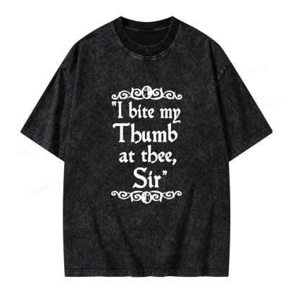 Pagewing I Bite My Thumb at Thee Unisex Washed T-shirt