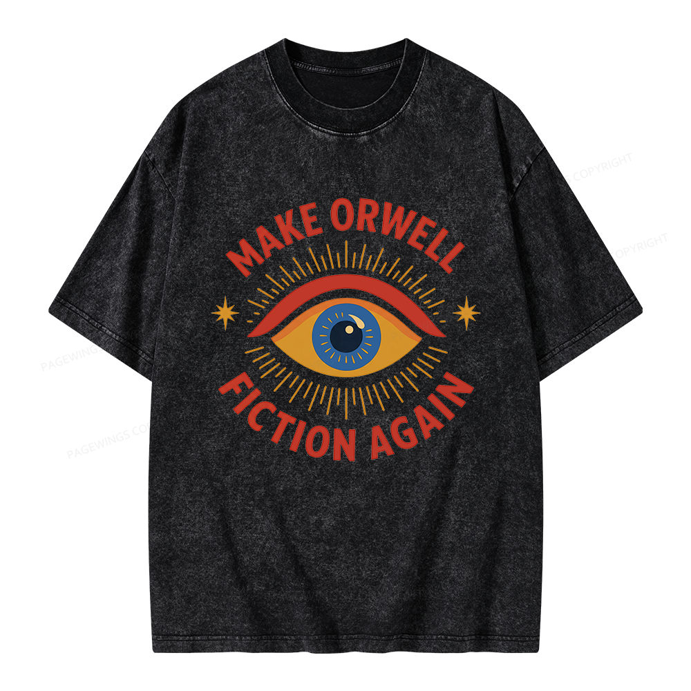 Pagewings Dystopia Quote Unisex Washed T-shirt