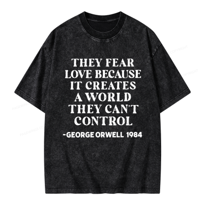Pagewings Dystopia Quote Unisex Washed T-shirt