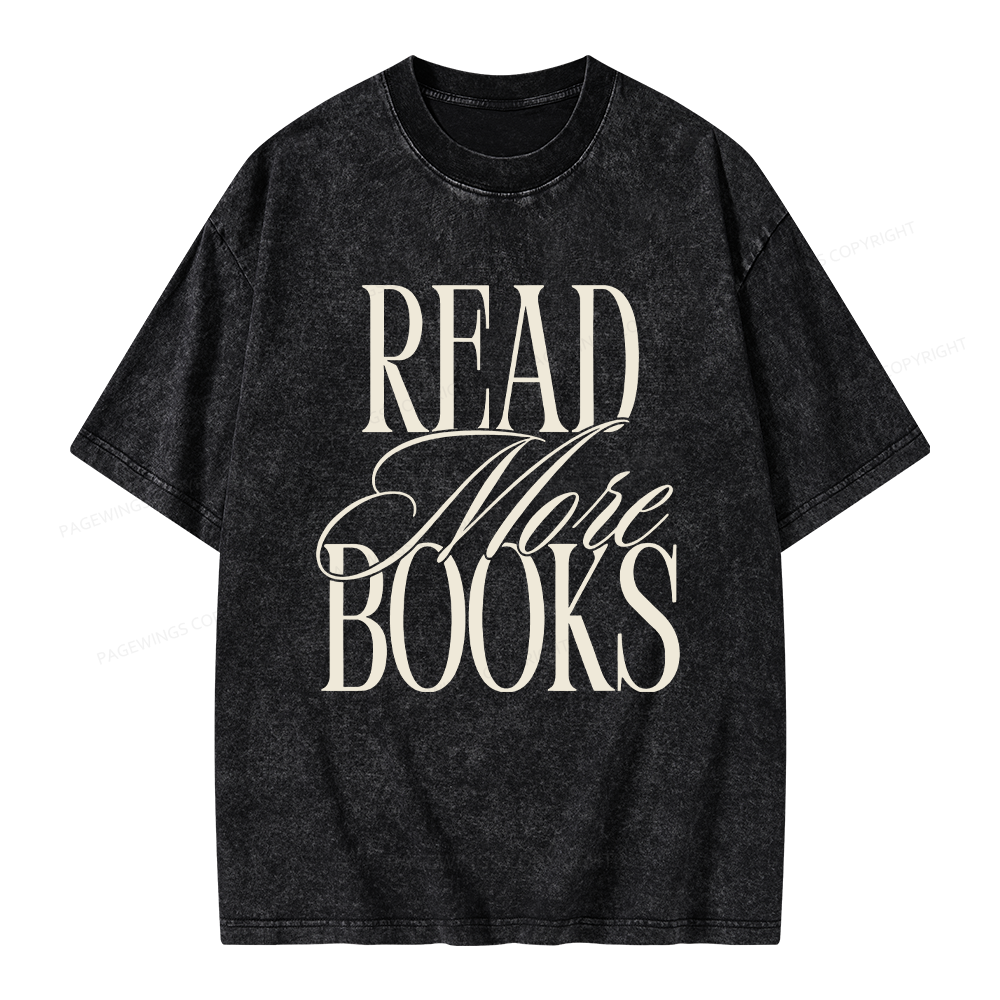 Pagewing Read More Books Unisex Washed T-shirt