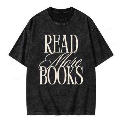 Pagewing Read More Books Unisex Washed T-shirt