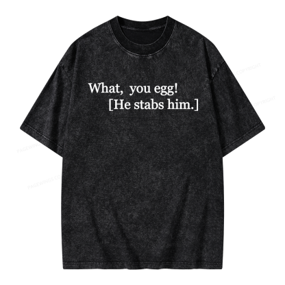 Pagewing What You Egg Unisex Washed T-shirt