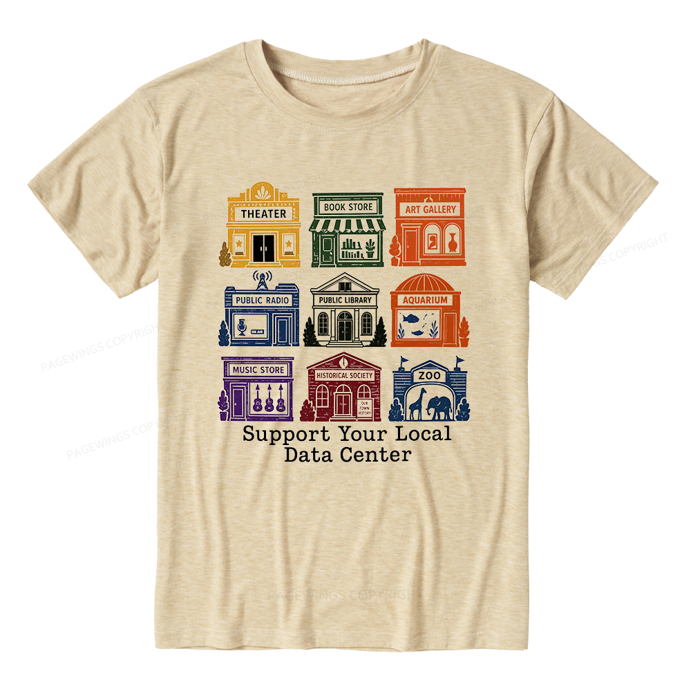 Pagewings Soft Support Your Local Data Center Unisex Heather T-Shirt