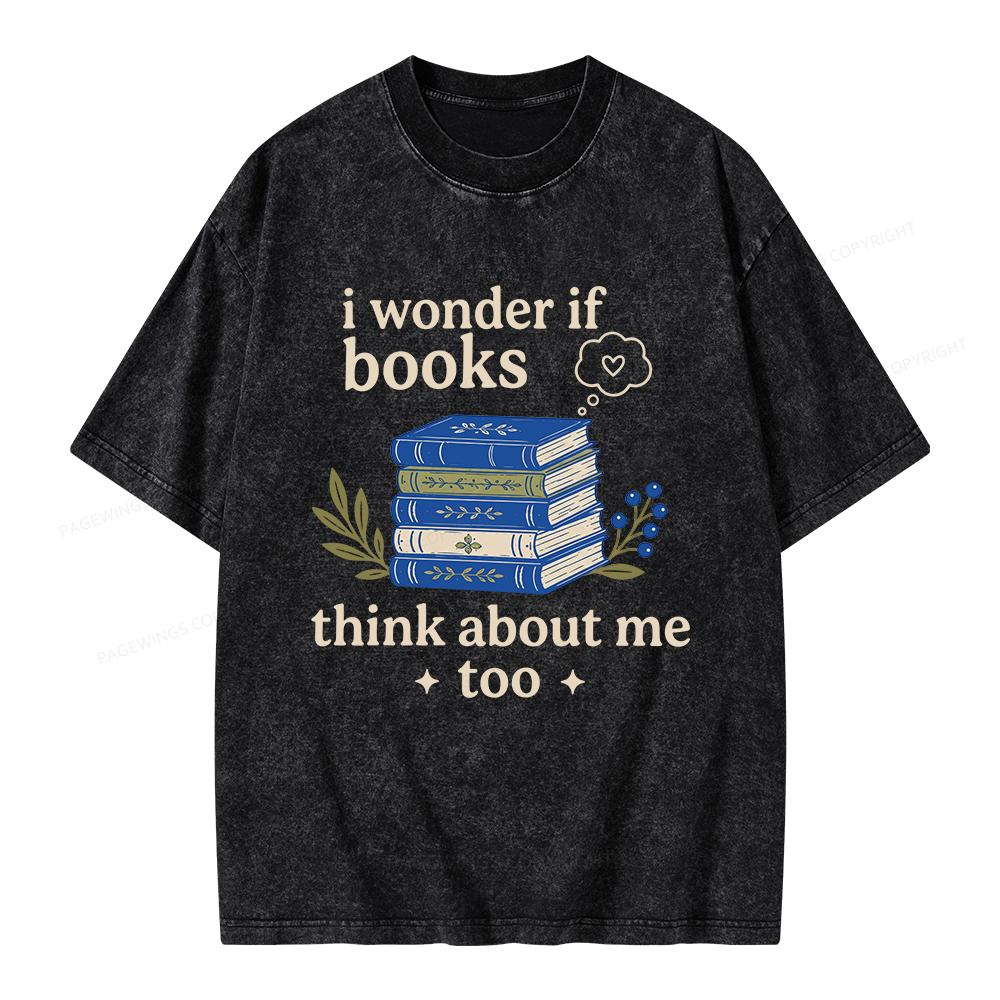 Pagewing I Wonder If Birds Think About Me Unisex Washed T-shirt