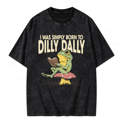 Pagewing Born to Dilly Dally Unisex Washed T-shirt