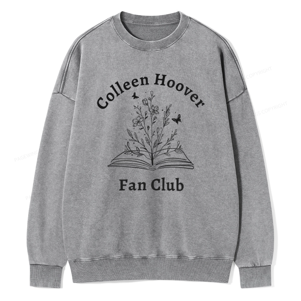 Pagewings Colleen Hoover Fan Club Unisex Washed Sweatshirt