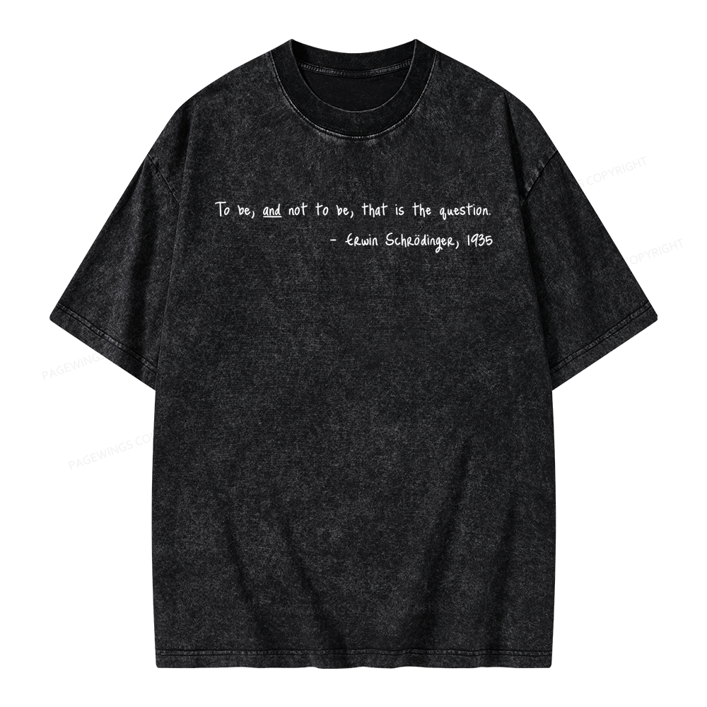 Pagewing Shakespeare meets Schrodinger Unisex Washed T-shirt