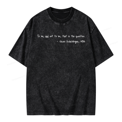 Pagewing Shakespeare meets Schrodinger Unisex Washed T-shirt