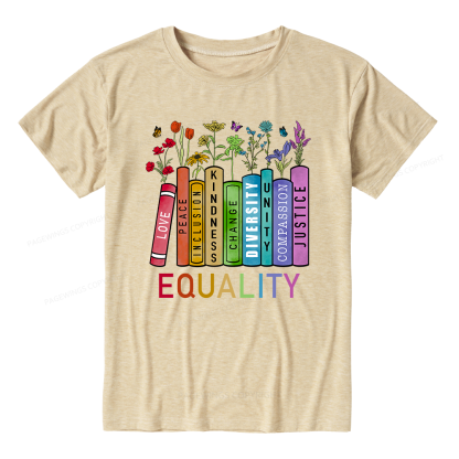 Pagewings Soft Equal Rights 11434 Bookish Unisex Heather T-Shirt