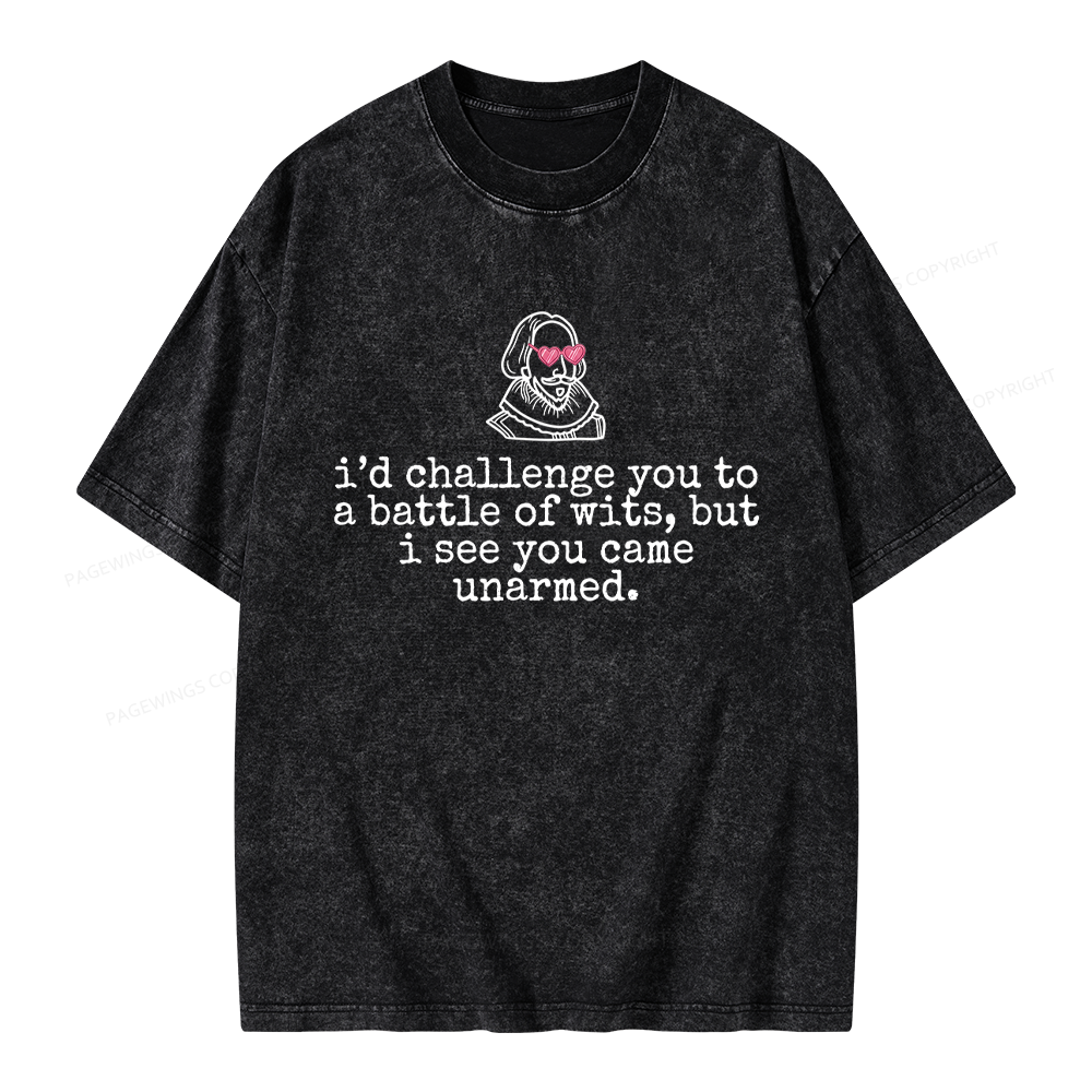 Pagewing Funny Drama Student Unisex Washed T-shirt