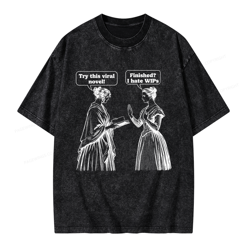 Pagewing Books Lover Unisex Washed T-shirt