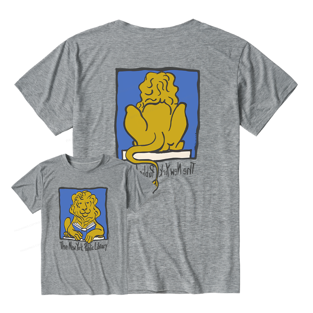 Vintage New York Library 11362 Bookish Unisex Heather T-Shirt