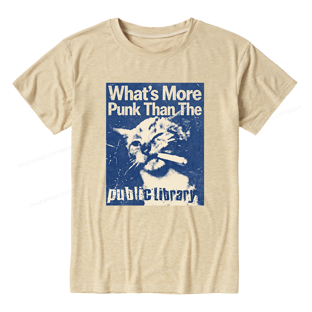 Pagewings Soft What's More Punk Than The Public Library 15772 Bookish Unisex Heather T-Shirt