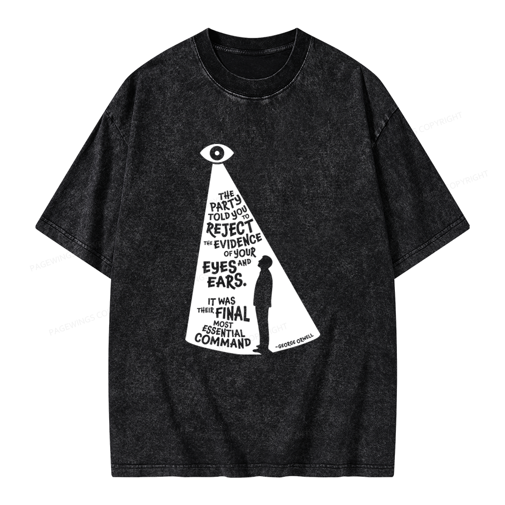 Pagewings Dystopia Quote Unisex Washed T-shirt