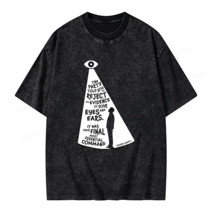 Pagewings Dystopia Quote Unisex Washed T-shirt