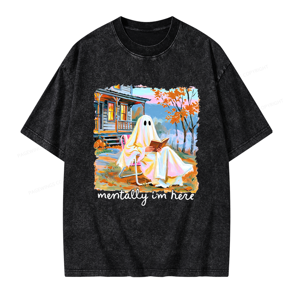 Pagewing Summerween Ghost Unisex Washed T-shirt