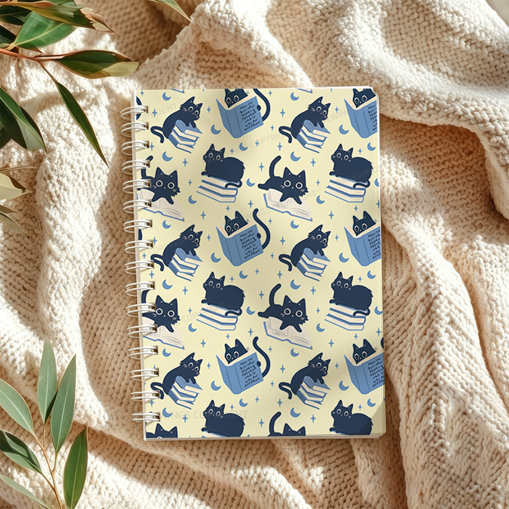 Pagewings Reading Cat Spiral Notebook