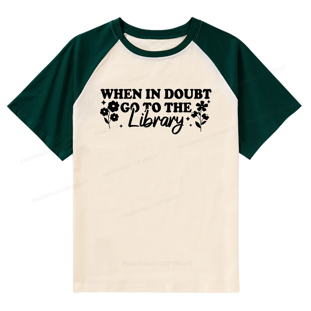 Pagewings Book Lover 10734 Bookish Raglan T-shirt