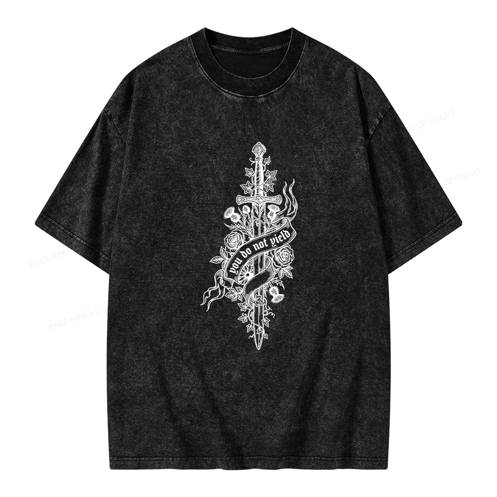 Pagewing Reading Fantasy Bookish Unisex Washed T-shirt