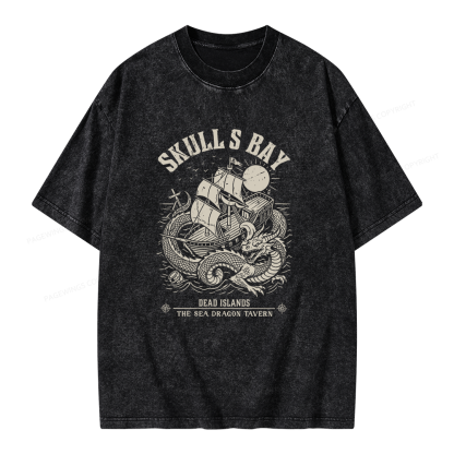 Pagewing Reading Fantasy Bookish Unisex Washed T-shirt