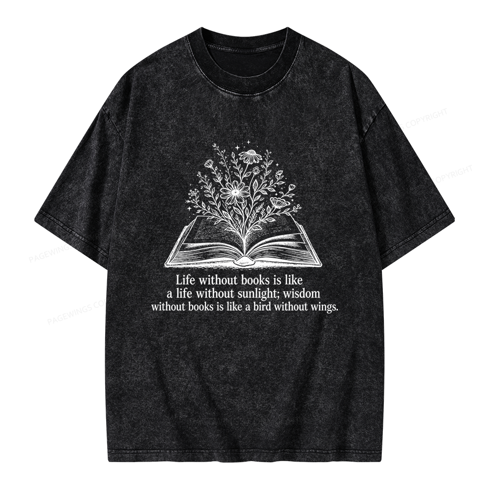 Pagewing Reading Quote Unisex Washed T-shirt
