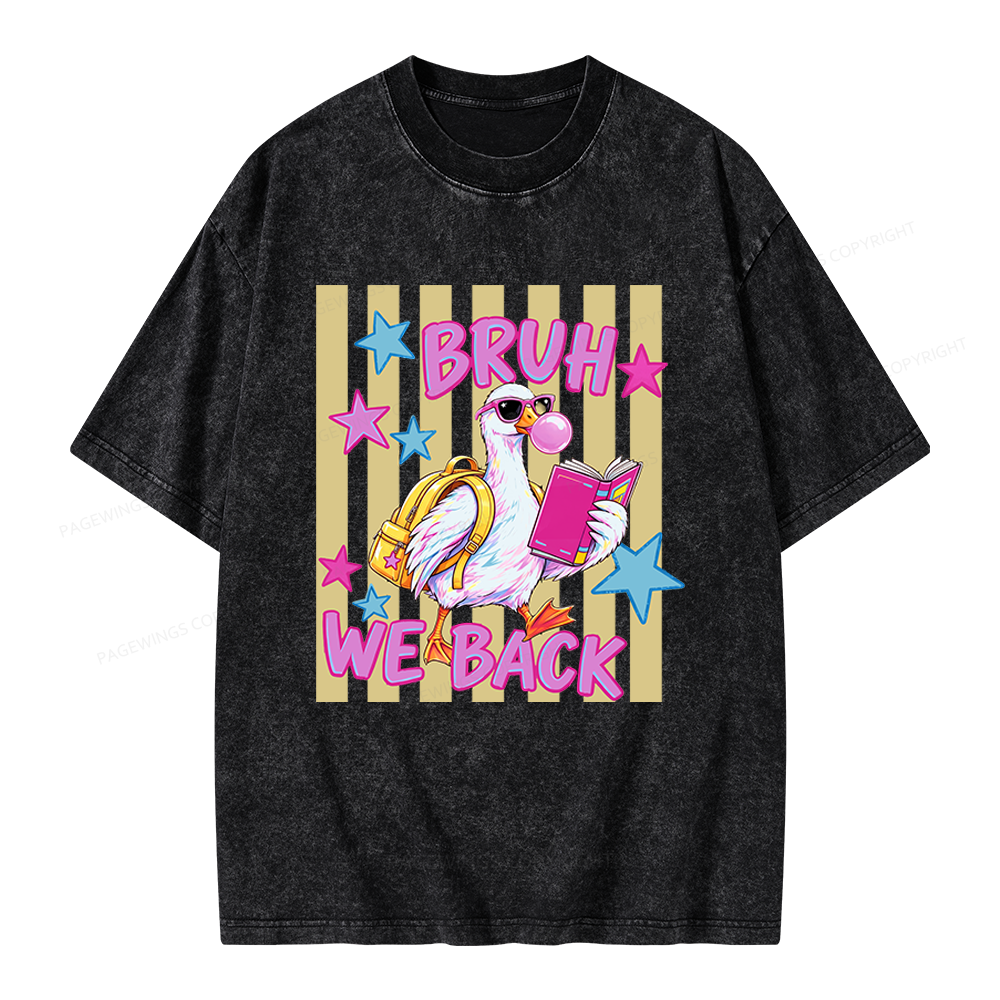 Pagewing Back To School Goose Unisex Washed T-shirt