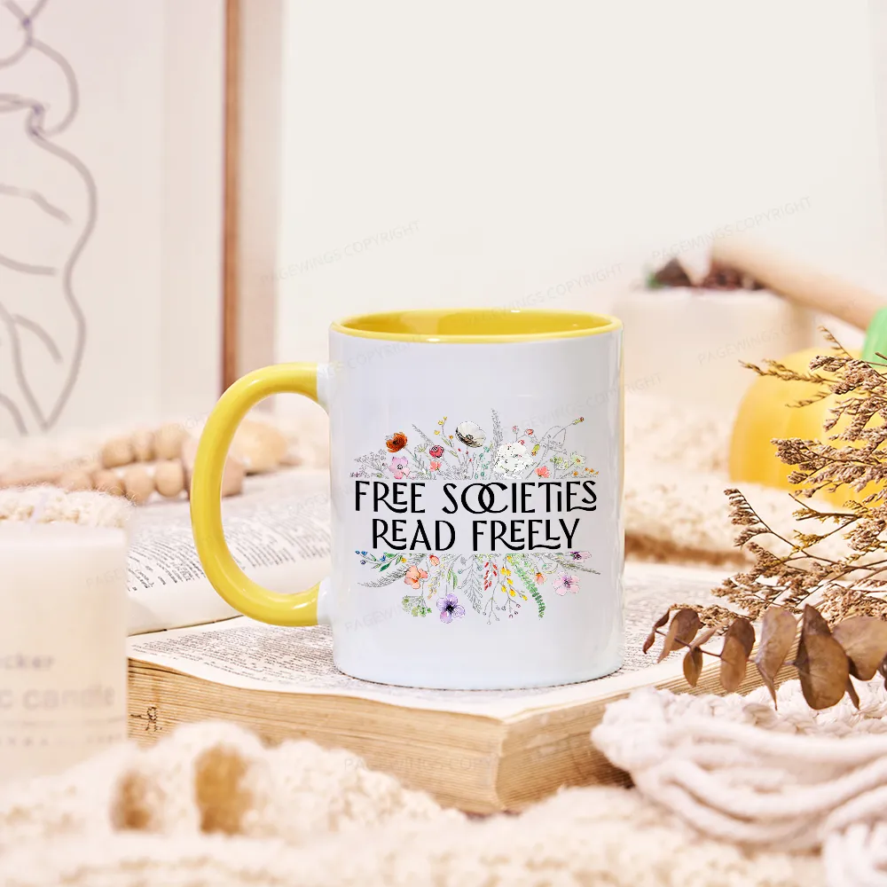 Pagewings Free Societies Read Freely Mug