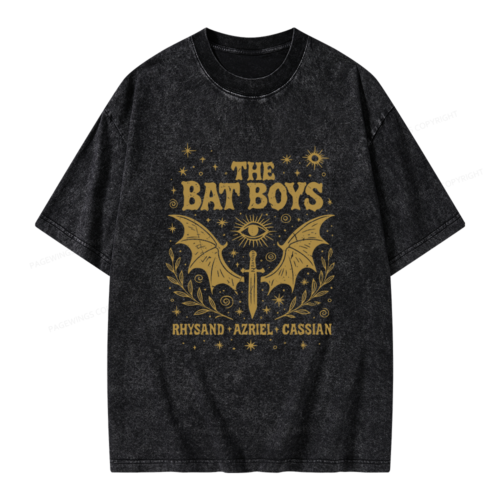 Pagewing Reading Fantasy Bookish Unisex Washed T-shirt