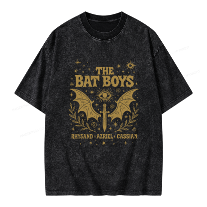 Pagewing Reading Fantasy Bookish Unisex Washed T-shirt