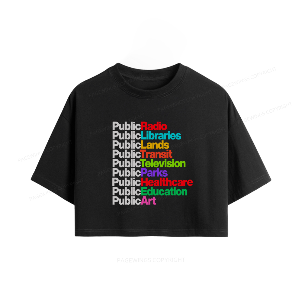 Pagewings Personalized Public Libraries15935 Book Women Crop Tops