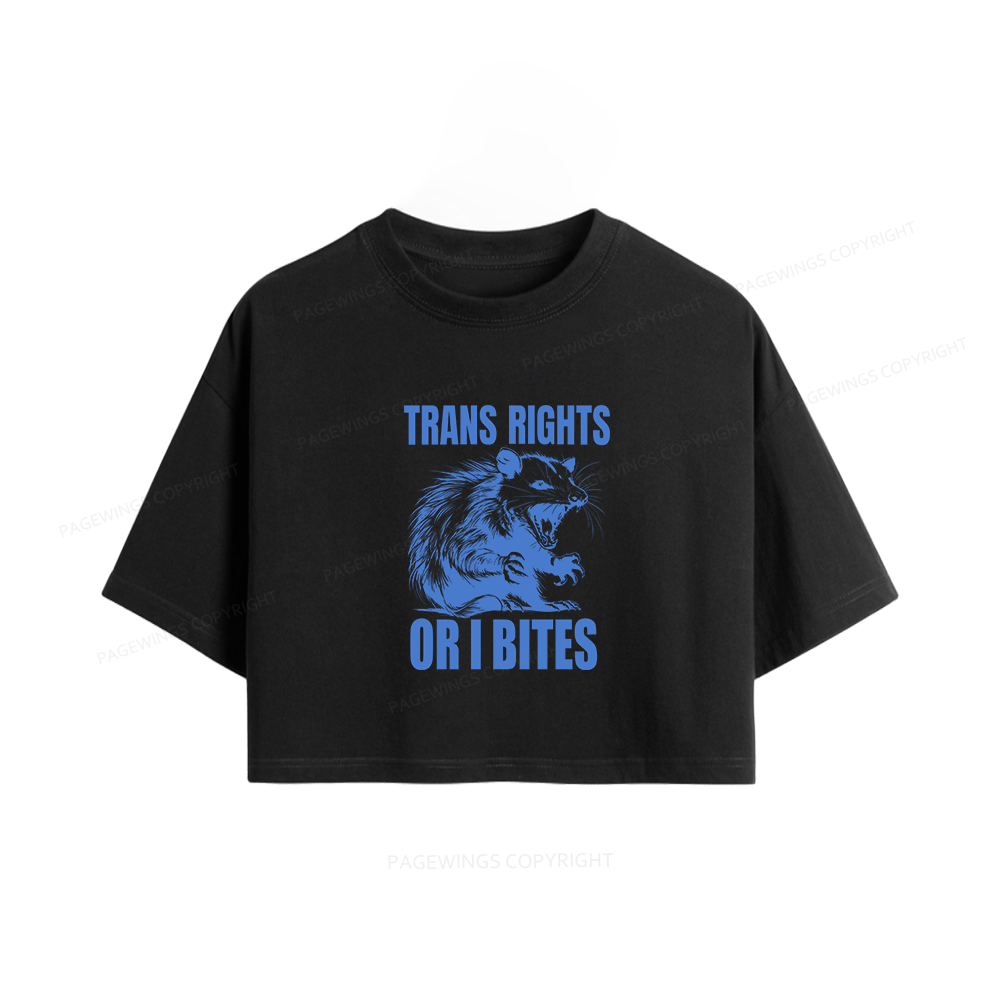 Pagewings Trans Rights15860 Book Women Crop Tops