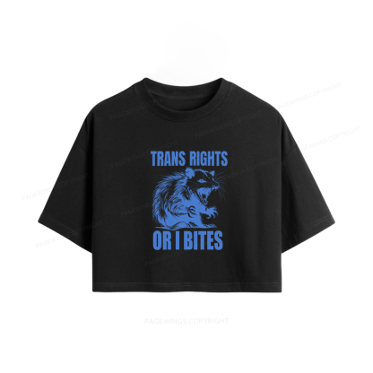 Pagewings Trans Rights15860 Book Women Crop Tops