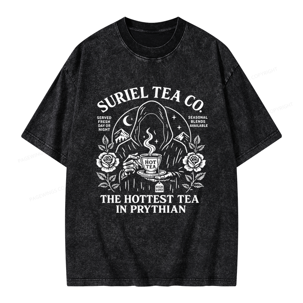 Pagewing Reading Fantasy Bookish Unisex Washed T-shirt