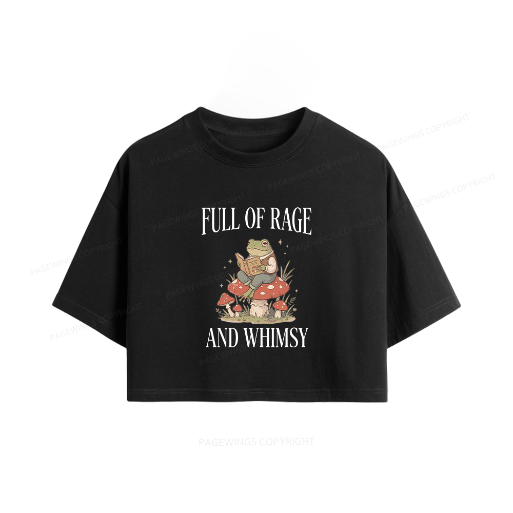 Pagewing Full of Rage and Whimsy Book Women Crop Tops