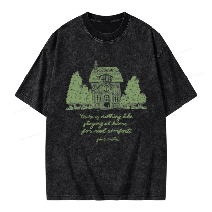 Pagewings Nothing Like Staying At Home Unisex Washed T-shirt