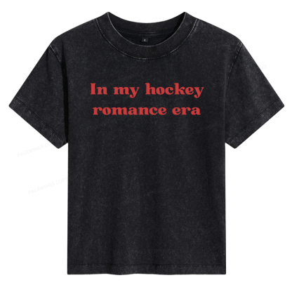 Pagewings Hockey Romance 15930 Bookish Women's Washed T-shirt