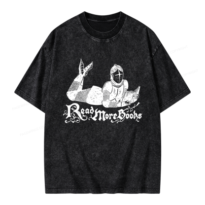 Pagewings Read More Books Unisex Washed T-shirt