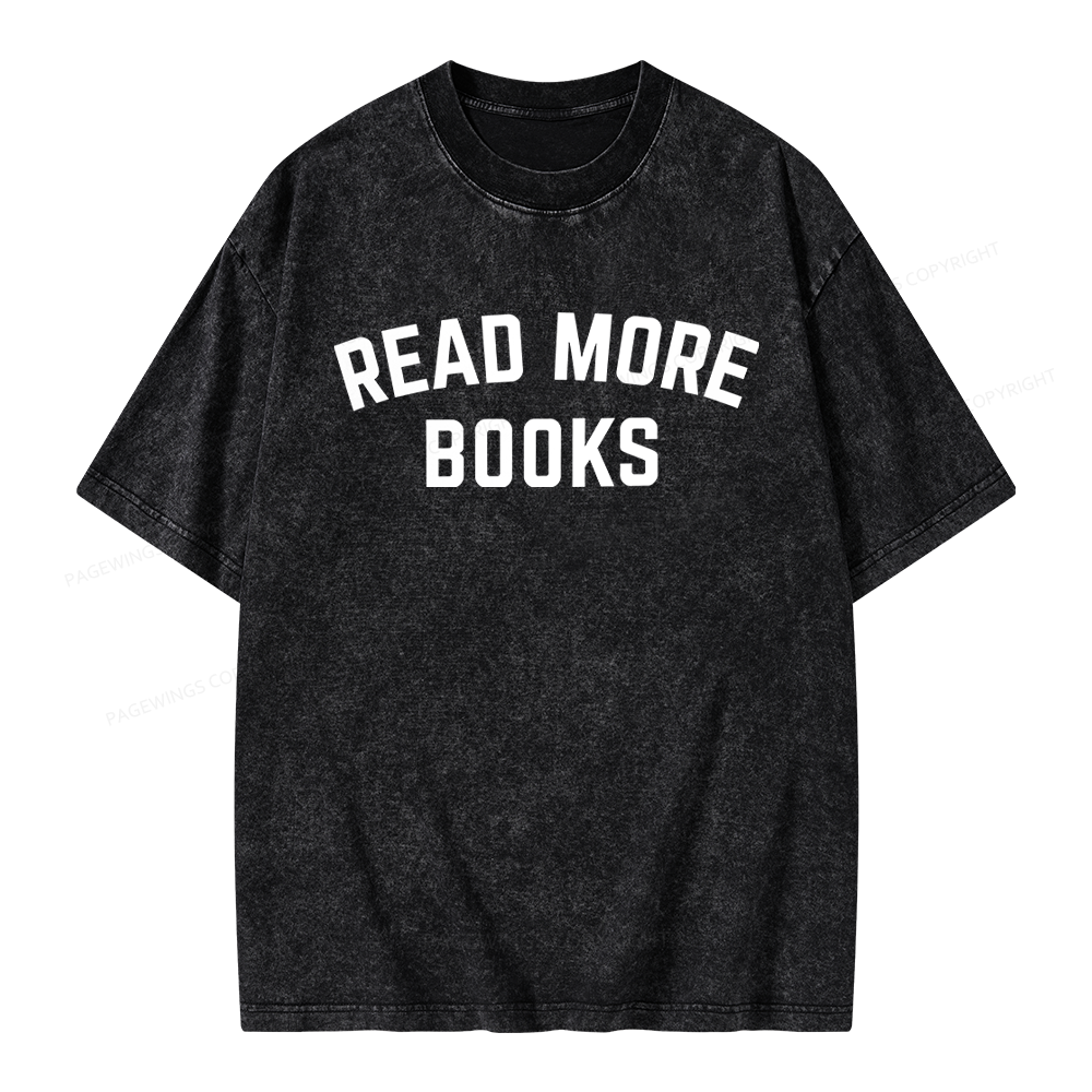 Pagewings Read More Books Unisex Washed T-shirt