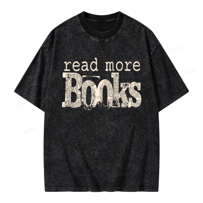 Pagewings Read More Books Unisex Washed T-shirt