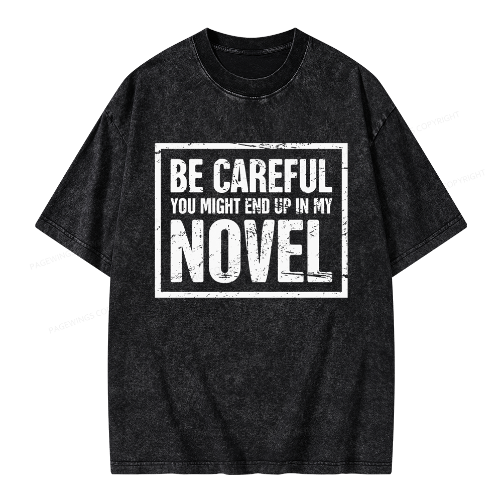 Pagewings Funny Novelist Writer Unisex Washed T-shirt