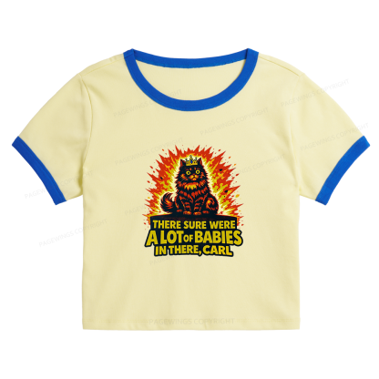 Pagewings A Lot Of Babies In There 15452 Bookish Baby Tee Cropped Ringer T-Shirt