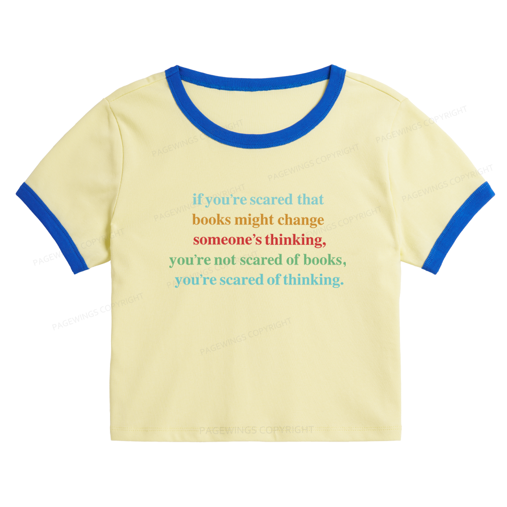Pagewings Censorship Social Justice Shirt Booktrovert 11281 Bookish Baby Tee Cropped Ringer T-Shirt