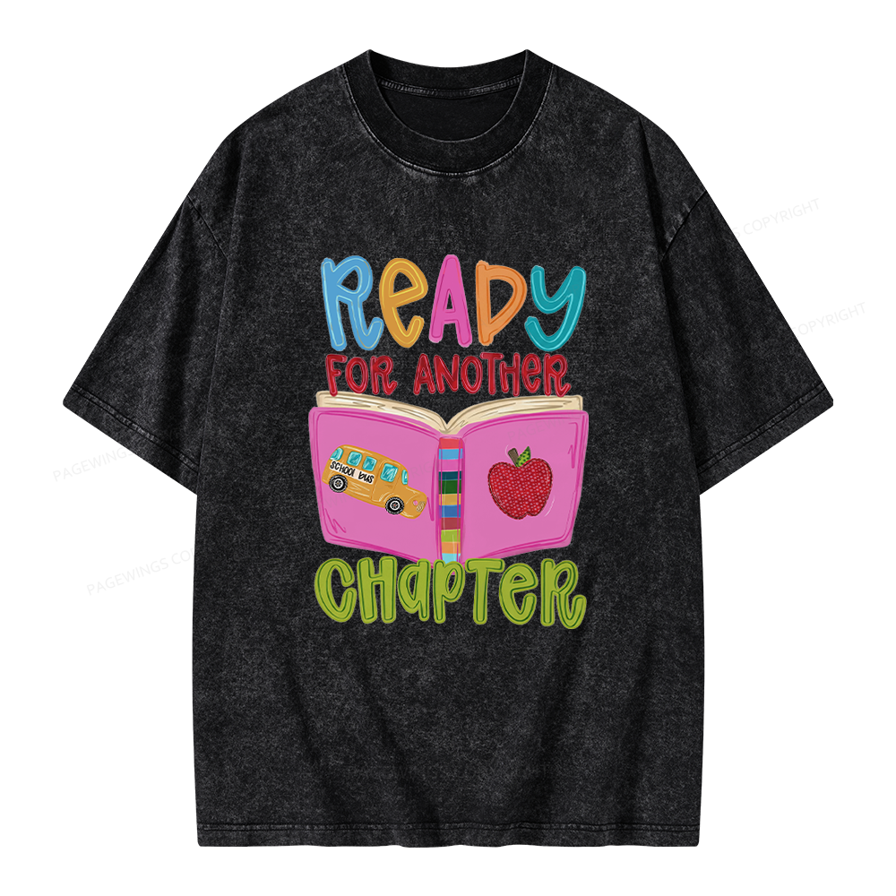 Pagewings Ready for Another Chapter Unisex Washed T-shirt