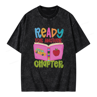 Pagewings Ready for Another Chapter Unisex Washed T-shirt