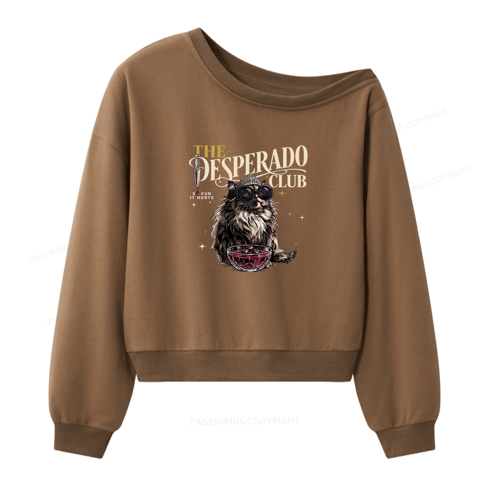 Pagewings The Desperado Club Women Off Shoulder Sweatshirt